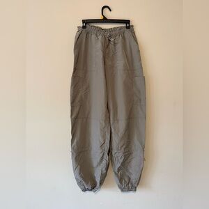White Fox Nylon Gray Joggers